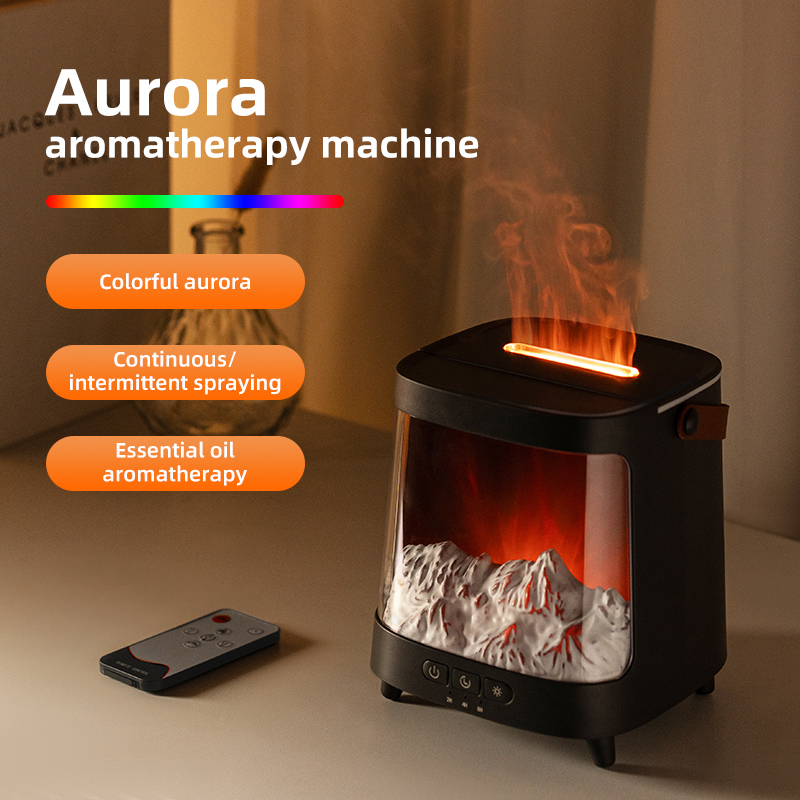 Yeni Aroma Esansiyel Yağlı Ev Tipi Yaratıcı Şenlik Ateşi Hava Nemlendiricisi 200ml Simüle Edilmiş Şömine Aroma Difüzörü